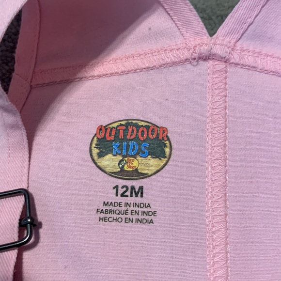 Outdoor Kids Pink & Camo Overall Dress 12m ** some fading in pink - Picture 5 of 5